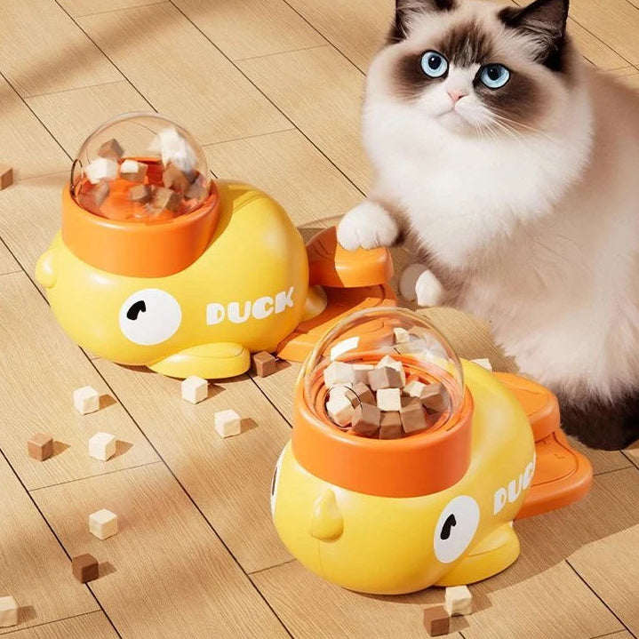 Interactive Dog Treat Dispenser – Yellow Duck