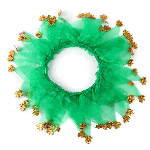 Elegant little tail 1PC Dog St Patricks Day Costume - Dog Cat St Patricks Day Collar Pet Collar Patterns Pet Tutu Collar Suit Pet Green Costume for Cats Small Medium Dogs