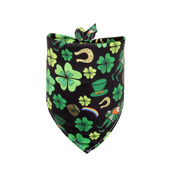 St. Patrick's Day Clover Dog Scarf Pet Accessory