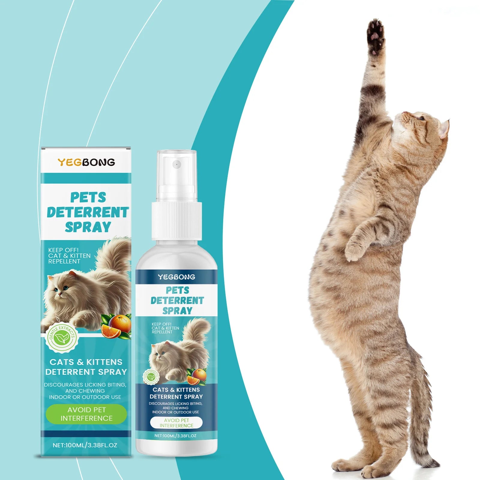 FCJ Yegbong Smart Pest Control Cat Anti-Scratch Spray Indoor Restricted Area Set up to Expel Pets Furniture Sofa Bite Protection