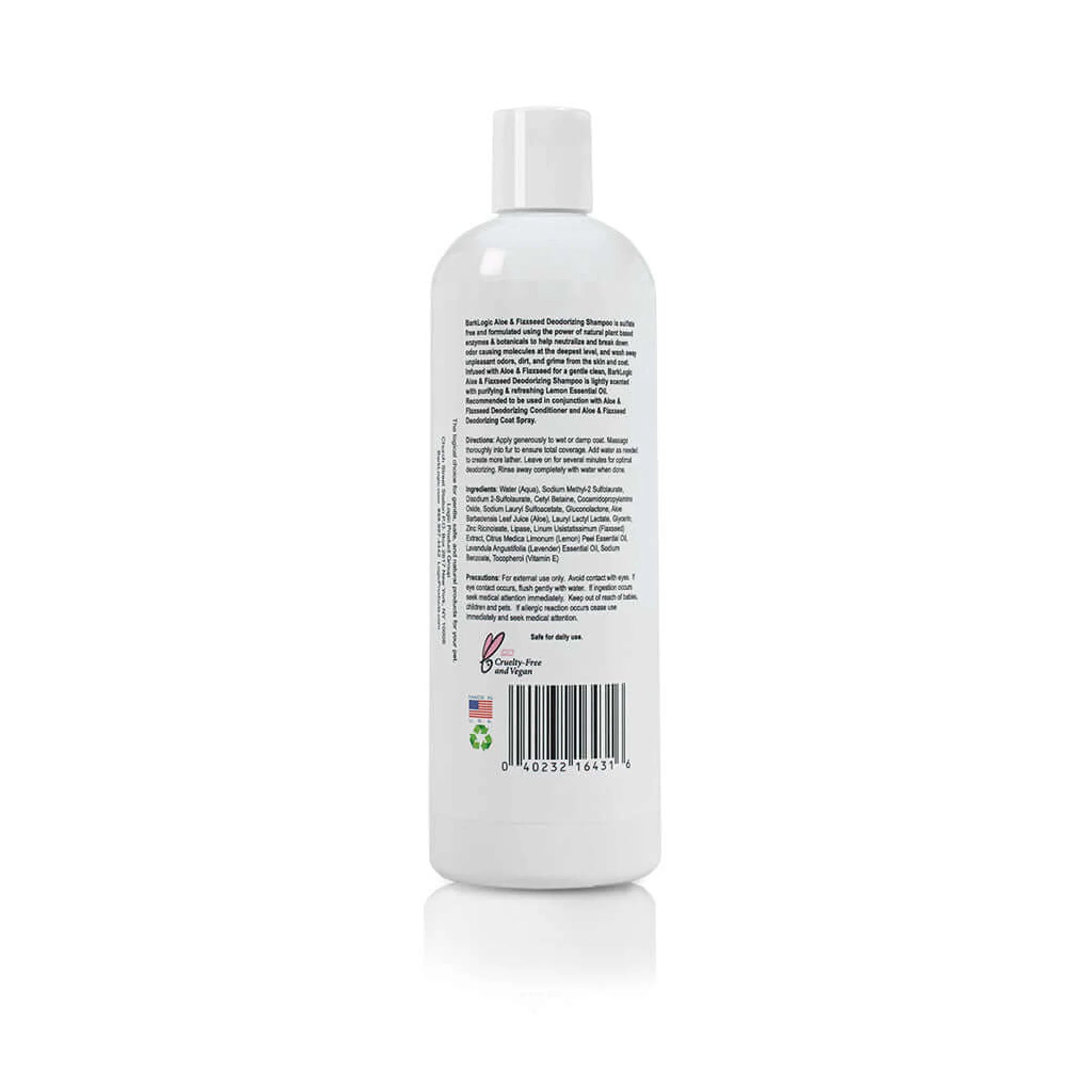 TD BarkLogic Aloe & Flaxseed Deodorizing Shampoo for Pets Premium Pet Grooming Product