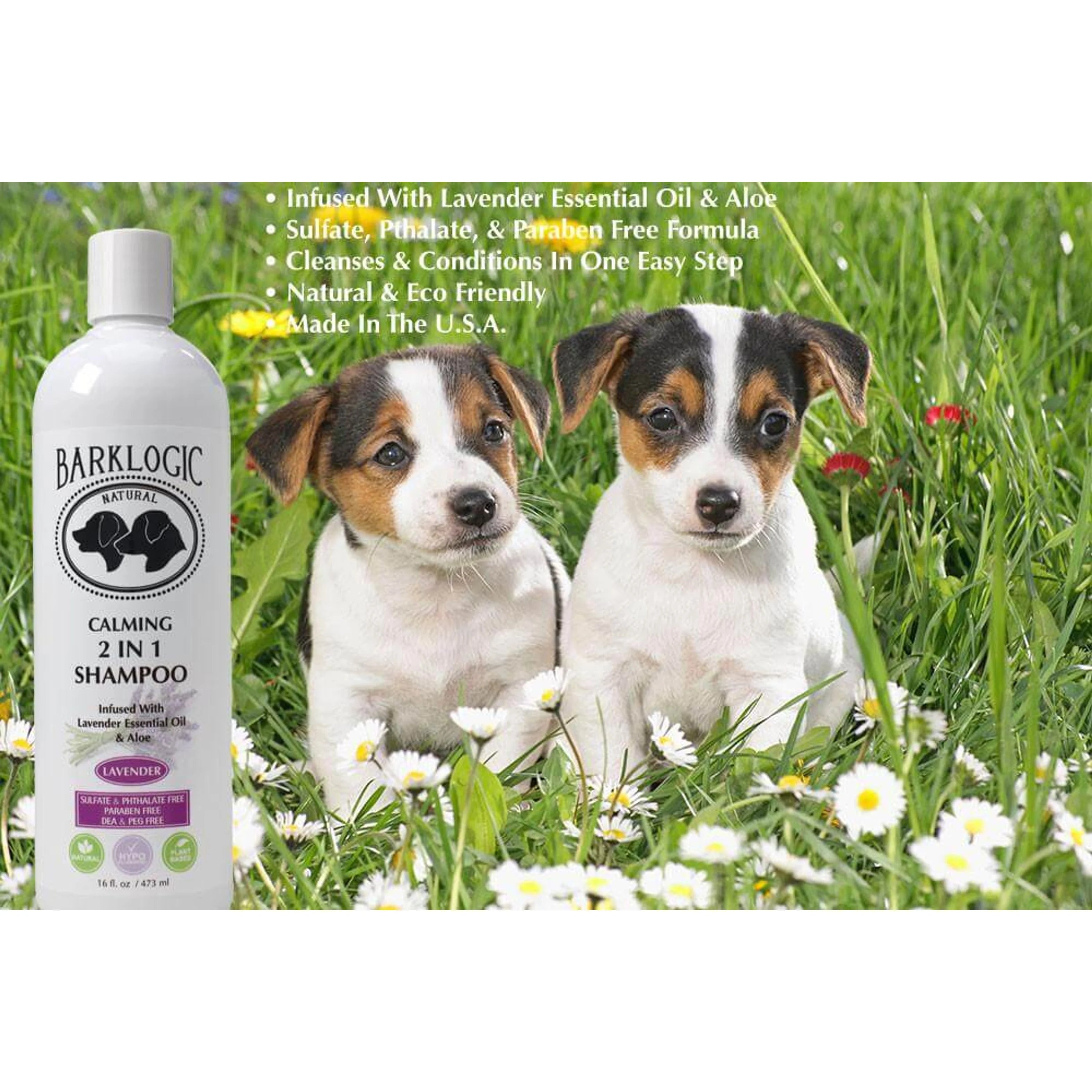 TD BarkLogic Calming 2 in 1 Shampoo for Pets for Grooming and Stress Relief