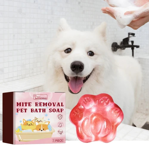 Yegbong Pet Relieve Itchy Skin Cats And Dogs Smooth Hair Care  Anti-Mite Cleaning Soap For Pets