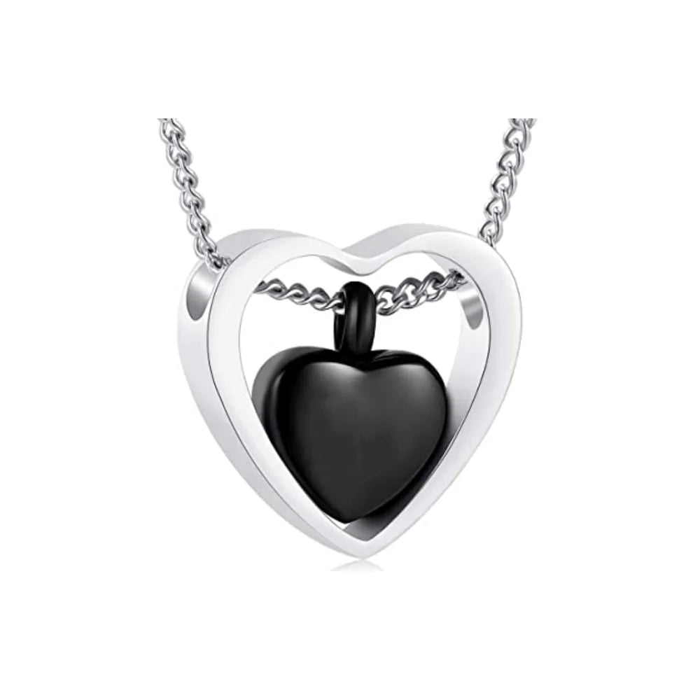 Brand New Gold Silver Hollow Heart Design Funeral Urns Pets With High Quality 0.78*0.84 Inches Human Pet Urns Cremation Necklace