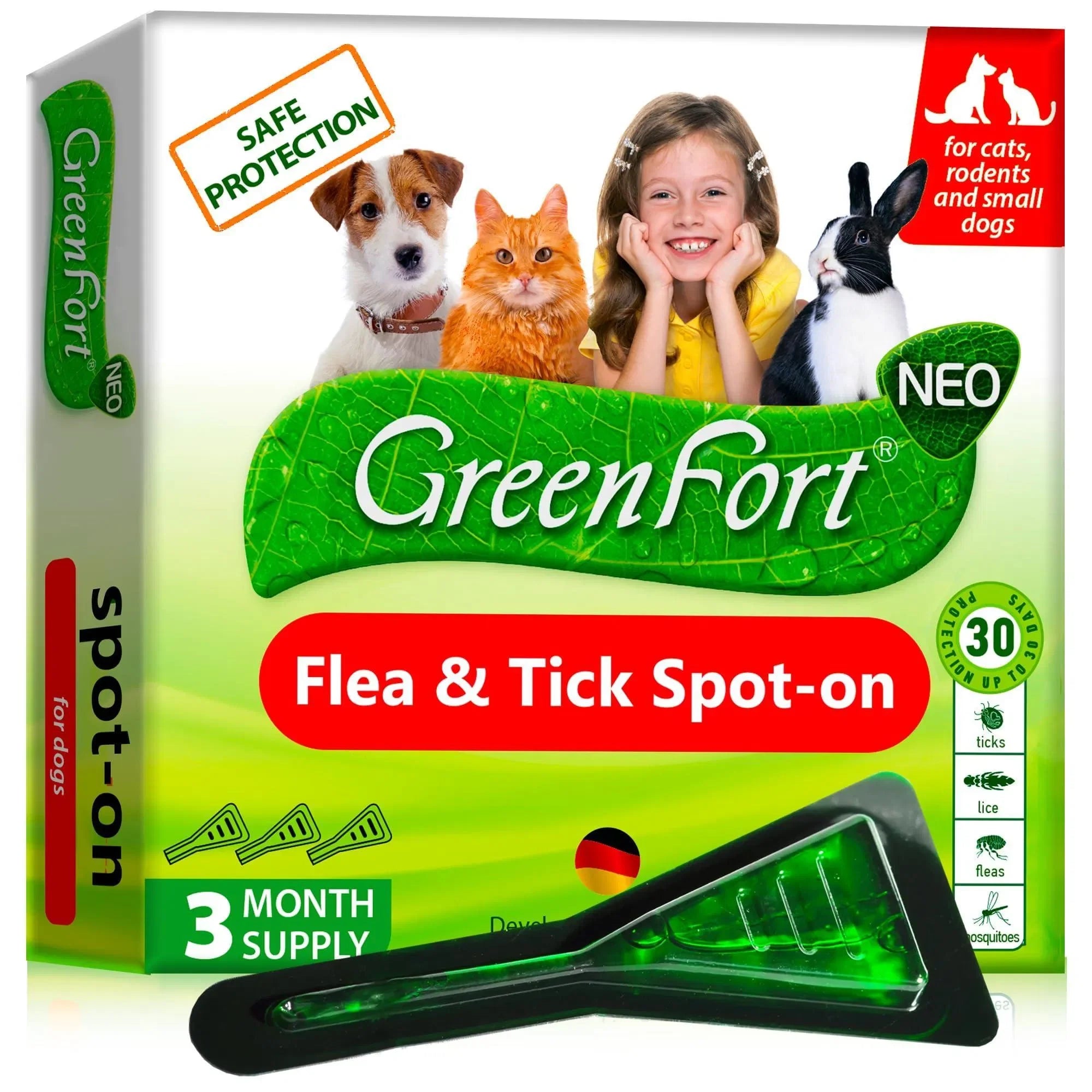 FCJ Natural Topical Flea Tick Repellent for Dogs Home Pest Control 3 Drops for Small Large Pets Effective Flea Mosquito