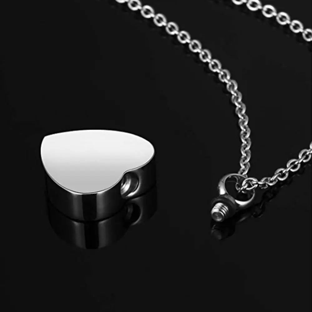 Heart-Shape Vintage Cremation Jewelry Stainless Steel Aluminum Urn for Ashes Memorial Commemorate the Death of Loved Ones Pets