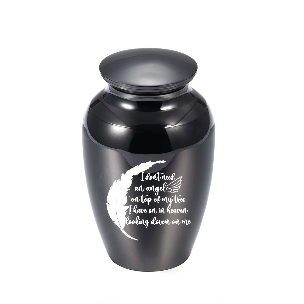 Angel Wings Human Ashes Urn Pets Dog Cat Bird Mouse Small Size Cremation Ashes Keepsake Stainless Steel Casket Pets Memorial Jar