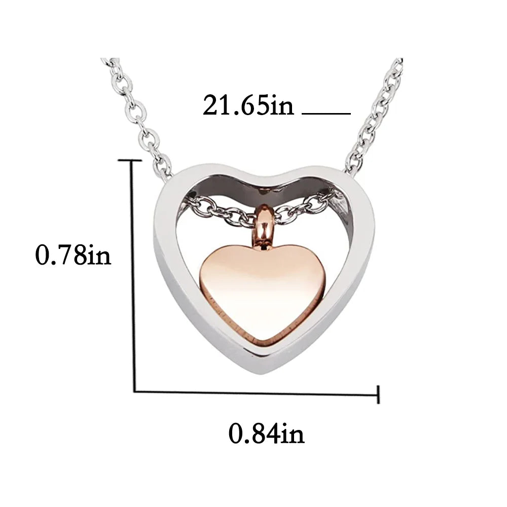 Brand New Gold Silver Hollow Heart Design Funeral Urns Pets With High Quality 0.78*0.84 Inches Human Pet Urns Cremation Necklace