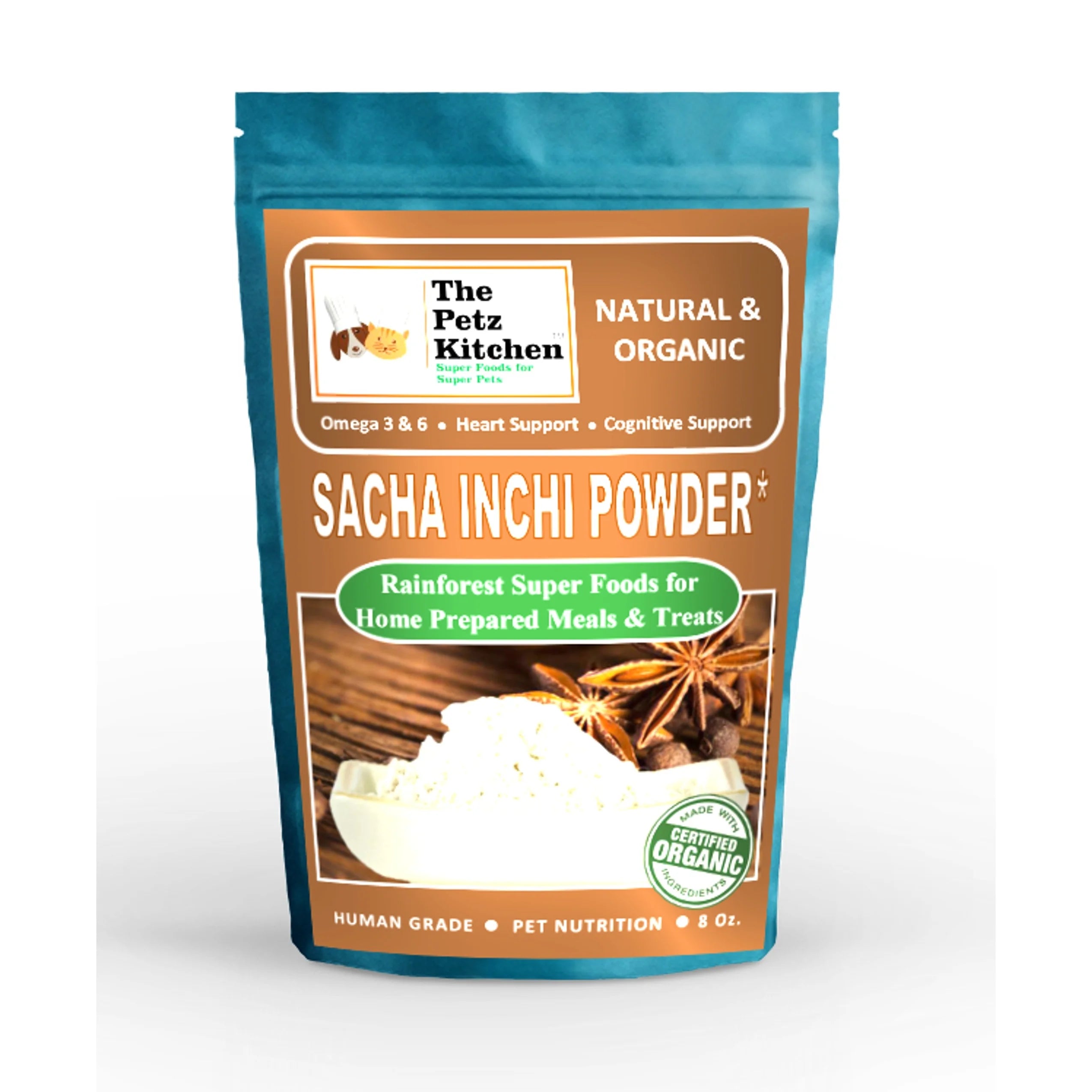 TD Sacha Inchi Omega 3 6 Digestive Support Treats for Pets Organic Home Prepared Meals Human Grade Pet Health Care Supplements