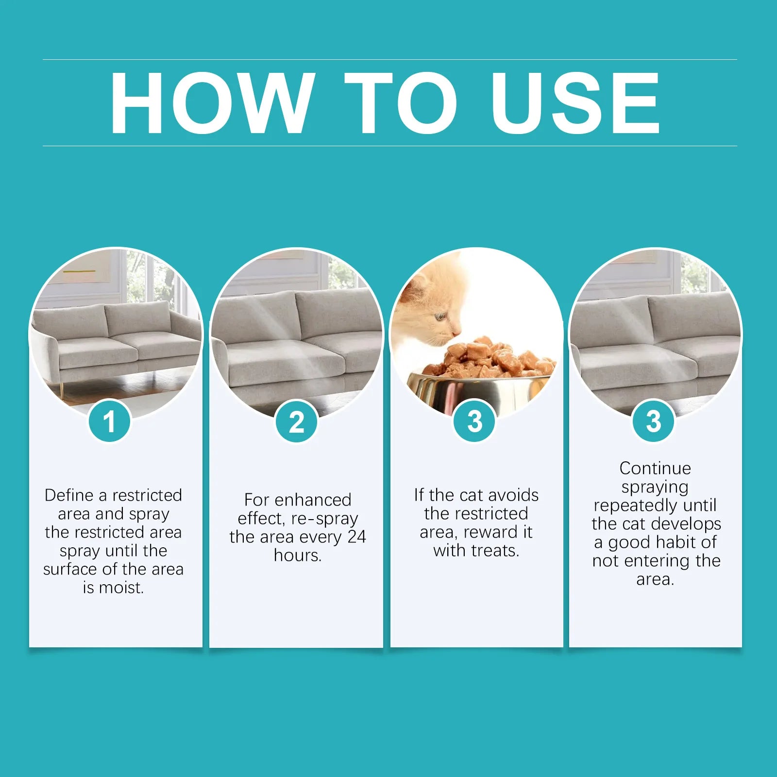 FCJ Yegbong Smart Pest Control Cat Anti-Scratch Spray Indoor Restricted Area Set up to Expel Pets Furniture Sofa Bite Protection