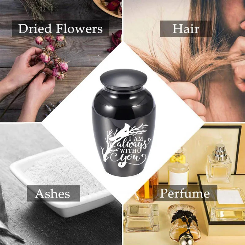 Pets Mini Cremation Urns Funeral Urn for Human Ashes Cat Dog Small Keepsake Memorials Jar Jewelry - I Am always With You