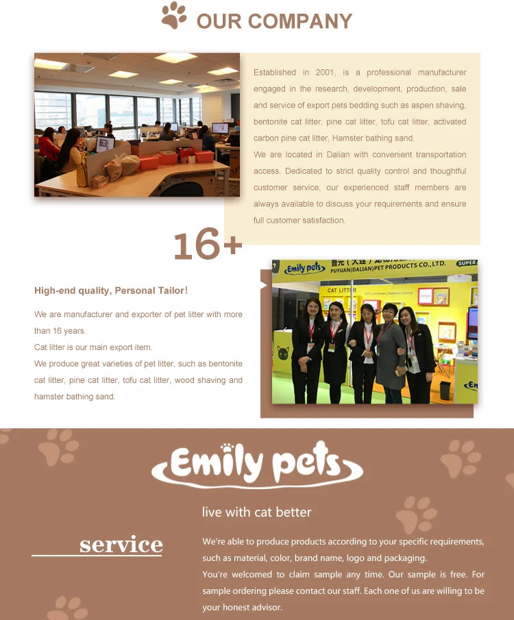 Emily Pets Cat Litter Bentonite Litiere Pour Chats Clumping Sand Supply Bulk