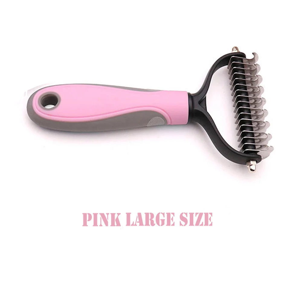 Plastic Hair Removal Comb for Dogs and Cats Trimming Dematting Deshedding Brush Grooming Tool for Long Hair Curly Fur Pets