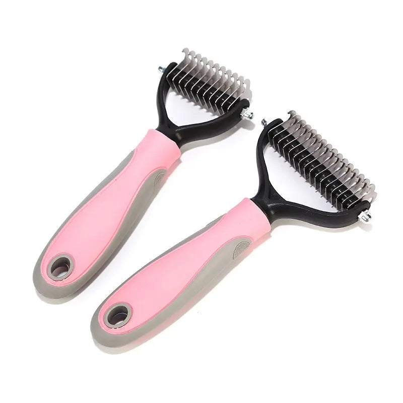 Plastic Hair Removal Comb for Dogs and Cats Trimming Dematting Deshedding Brush Grooming Tool for Long Hair Curly Fur Pets