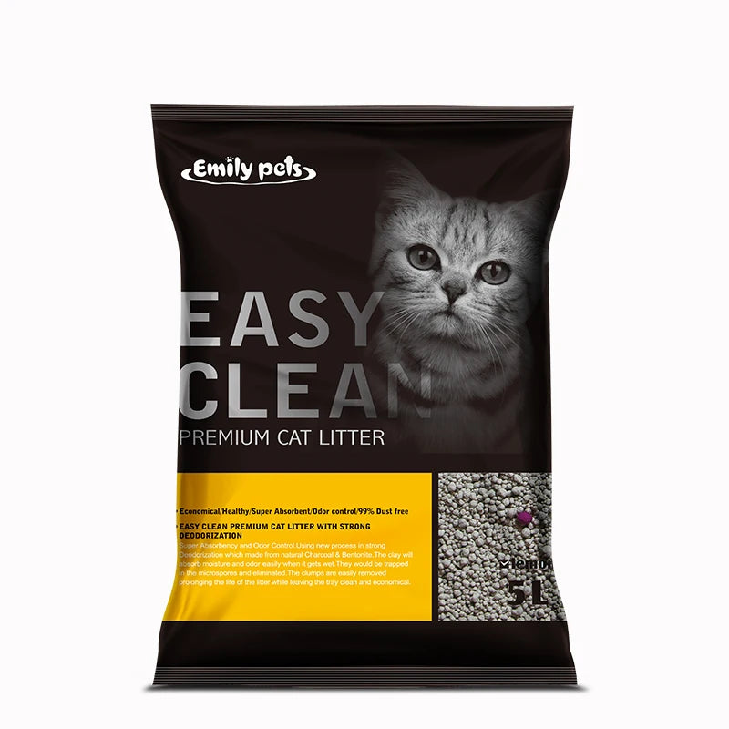 Emily Pets Cat Litter Bentonite Litiere Pour Chats Clumping Sand Supply Bulk