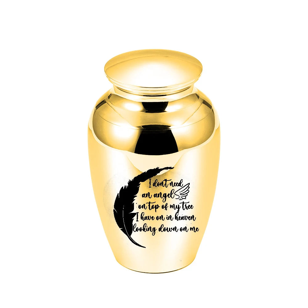 Angel Wings Human Ashes Urn Pets Dog Cat Bird Mouse Small Size Cremation Ashes Keepsake Stainless Steel Casket Pets Memorial Jar