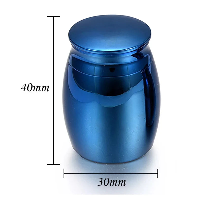 Stainless Steel Vintage Style Keepsake Urn for Pets and Humans Cremation Memorial with Engraved Butterfly Ashes Holder