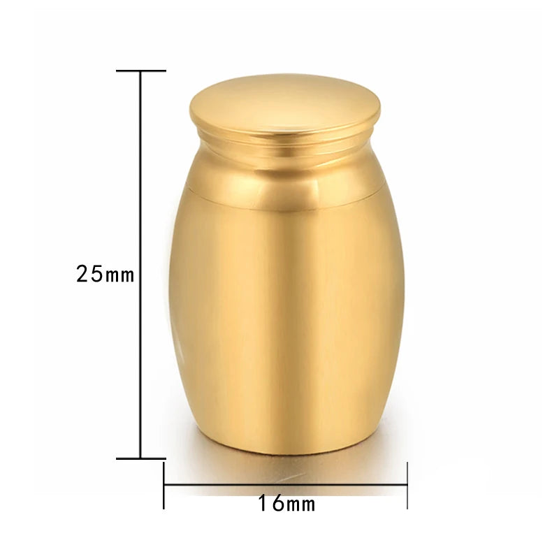 16 X 25 mm Pets Mini Cremation Urns Funeral Urn for Ashes Cat Dog Paw Small Keepsake Memorials Jar Forever in My Heart