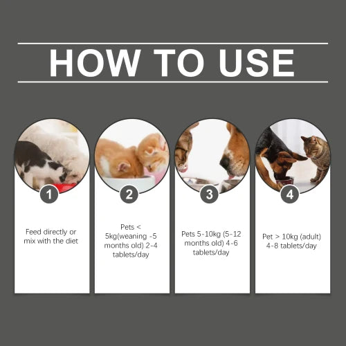 Yegbong Cats Dogs General Compound Probiotic  Pets Absorb Supplement Tablets Dog And Cat Nutrition