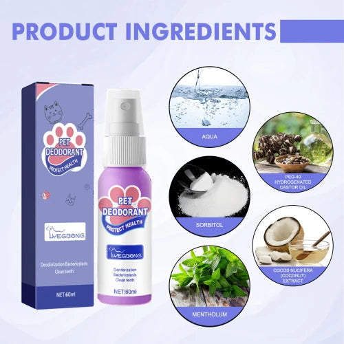 Yegbong Oral Spary For Pets  Pet Mouth Cleaner Cat Deodorizer Breath Fresher Spray