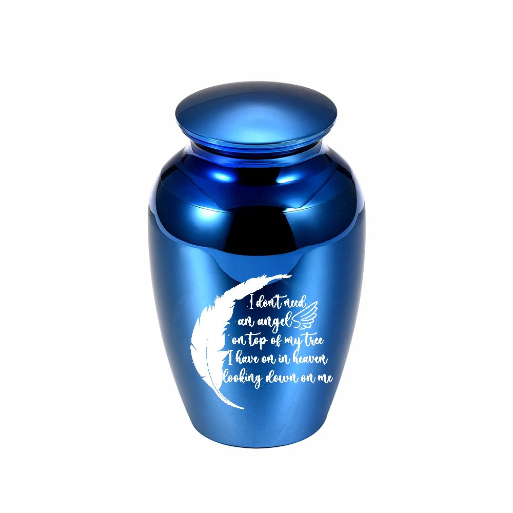 Angel Wings Human Ashes Urn Pets Dog Cat Bird Mouse Small Size Cremation Ashes Keepsake Stainless Steel Casket Pets Memorial Jar