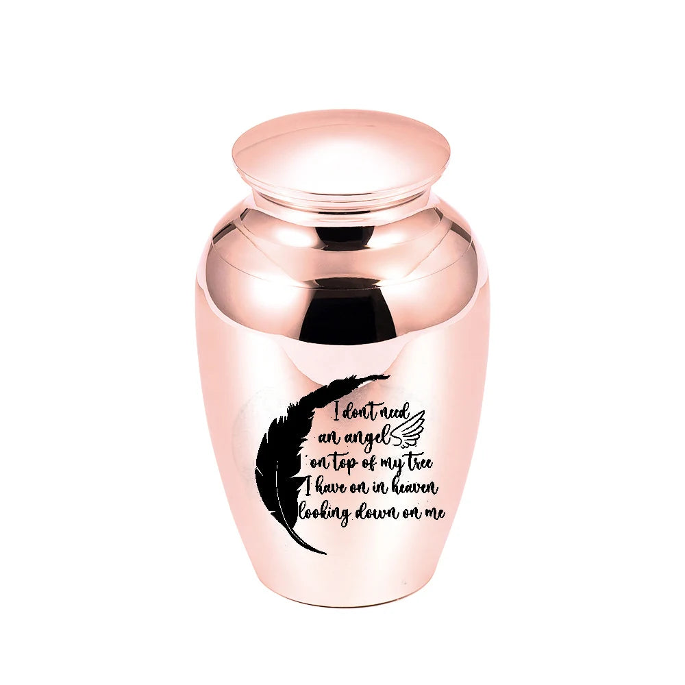 Angel Wings Human Ashes Urn Pets Dog Cat Bird Mouse Small Size Cremation Ashes Keepsake Stainless Steel Casket Pets Memorial Jar