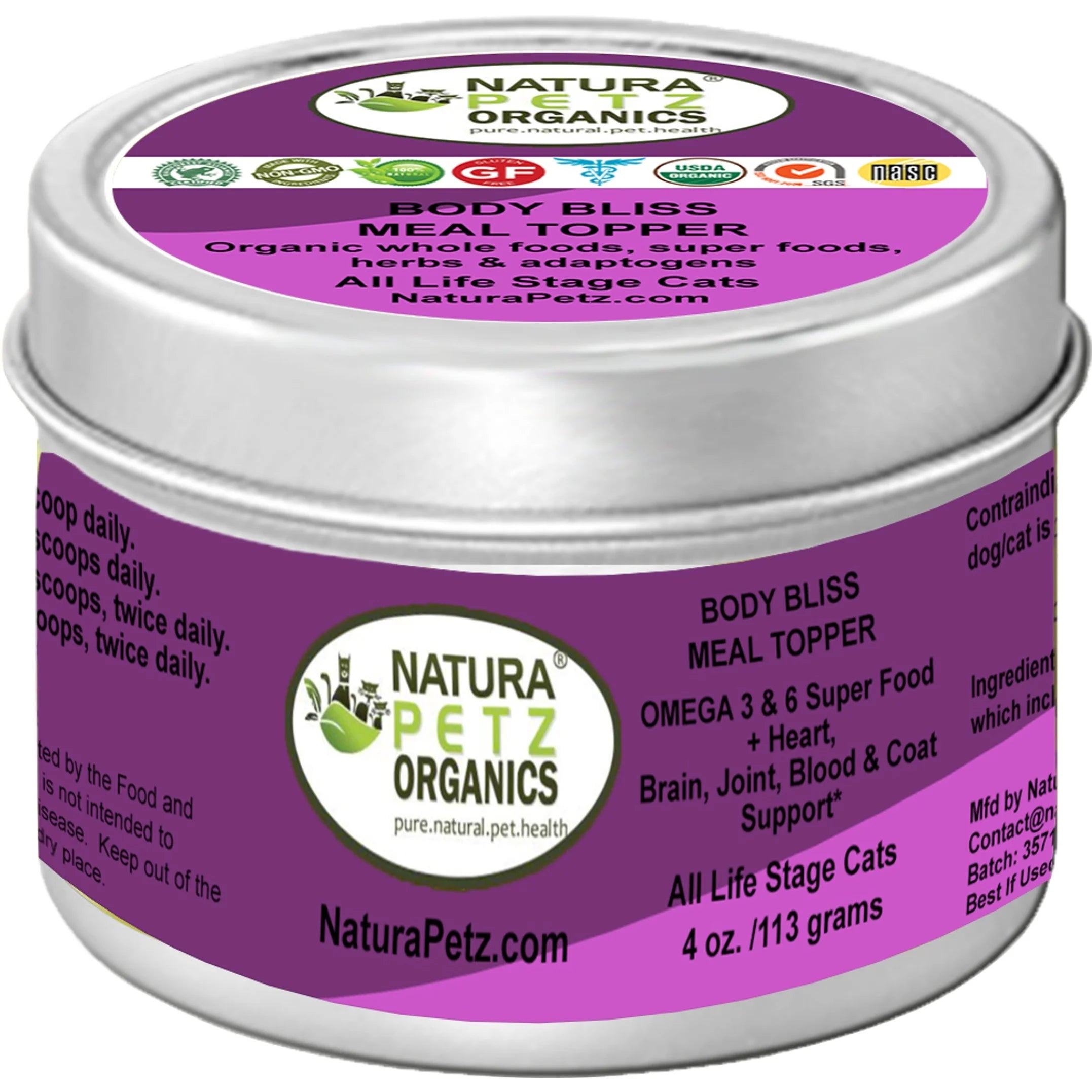 TD Body Bliss Meal Topper for Pets Omega 3 & 6 Super Food Supplement Supports Heart Brain Joint Blood & Coat Health