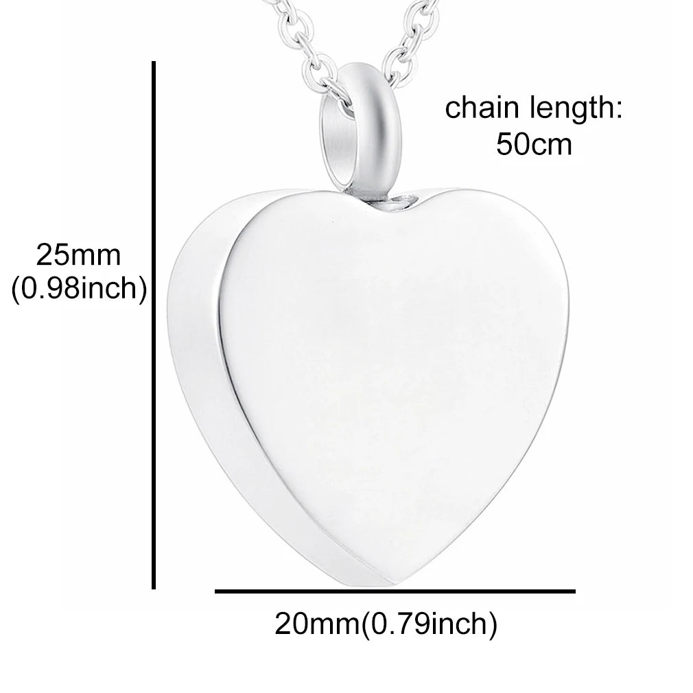 Heart-shaped Cremation Jewelry Aluminum Urn Pendant for Humans/pets-You Were My Favourite Hello and My Hatdest Goodbye-