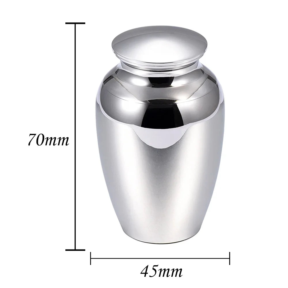 Love Cremation Urn Keepsake for Ashes Stainless Steel Funeral Memorial Urns Burial Pets Small Jar - Always in My Heart 70x45 mm