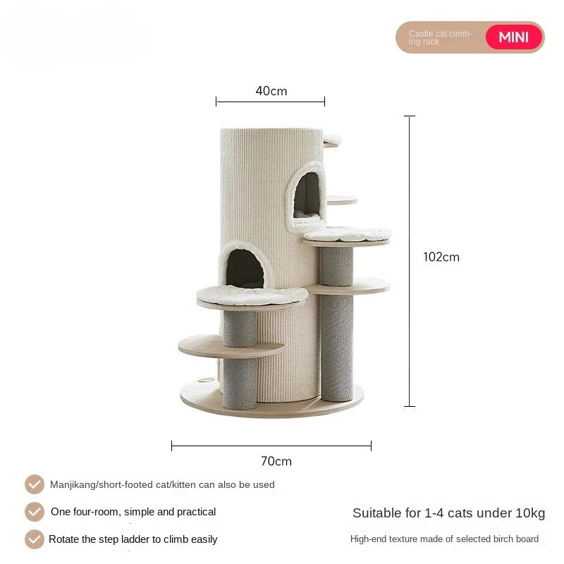 Cat Tower with Hammocks & Climbing Cave