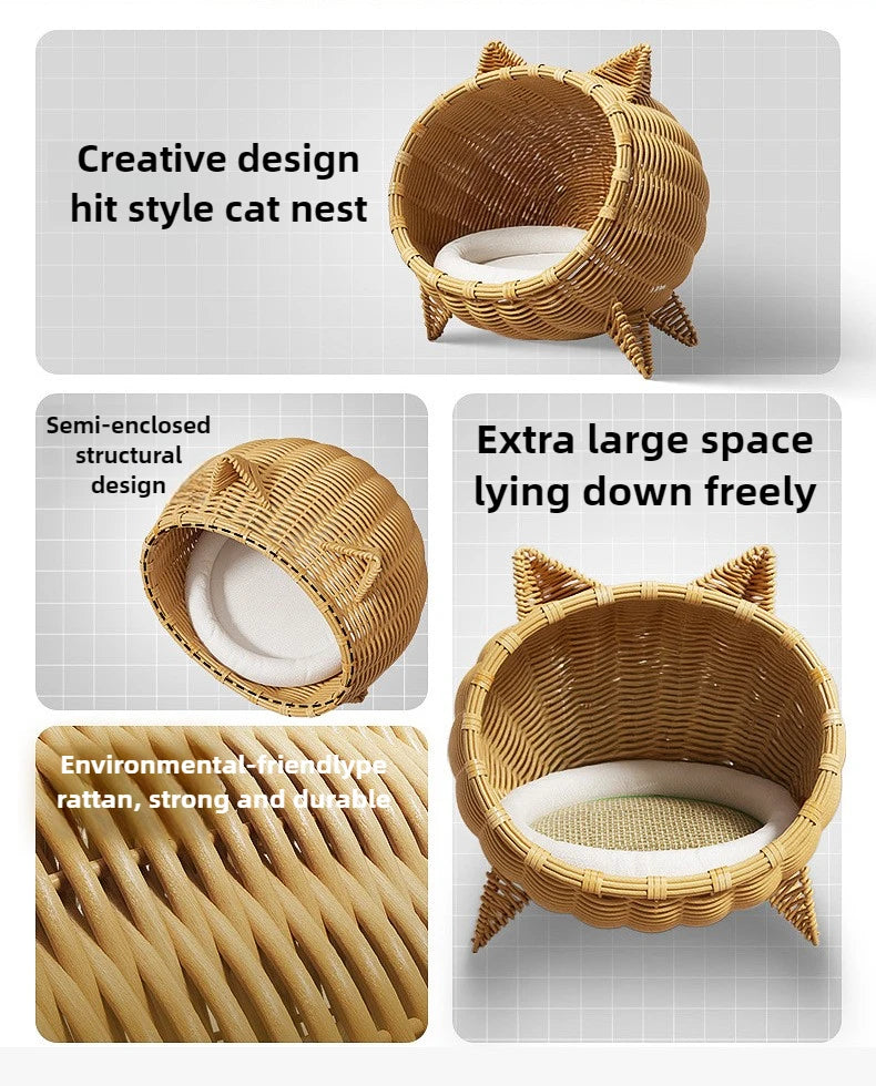 Woven Cat Nest Bed