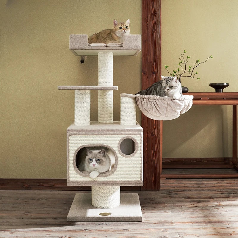 Cat Tower with Hammocks & Climbing Cave