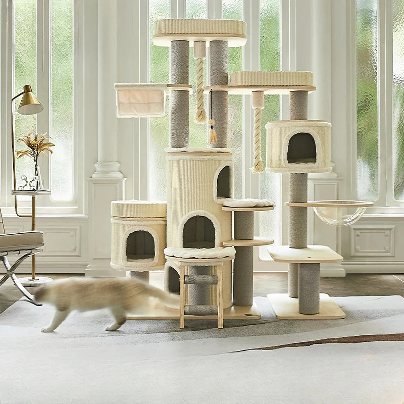Cat Tower with Hammocks & Climbing Cave