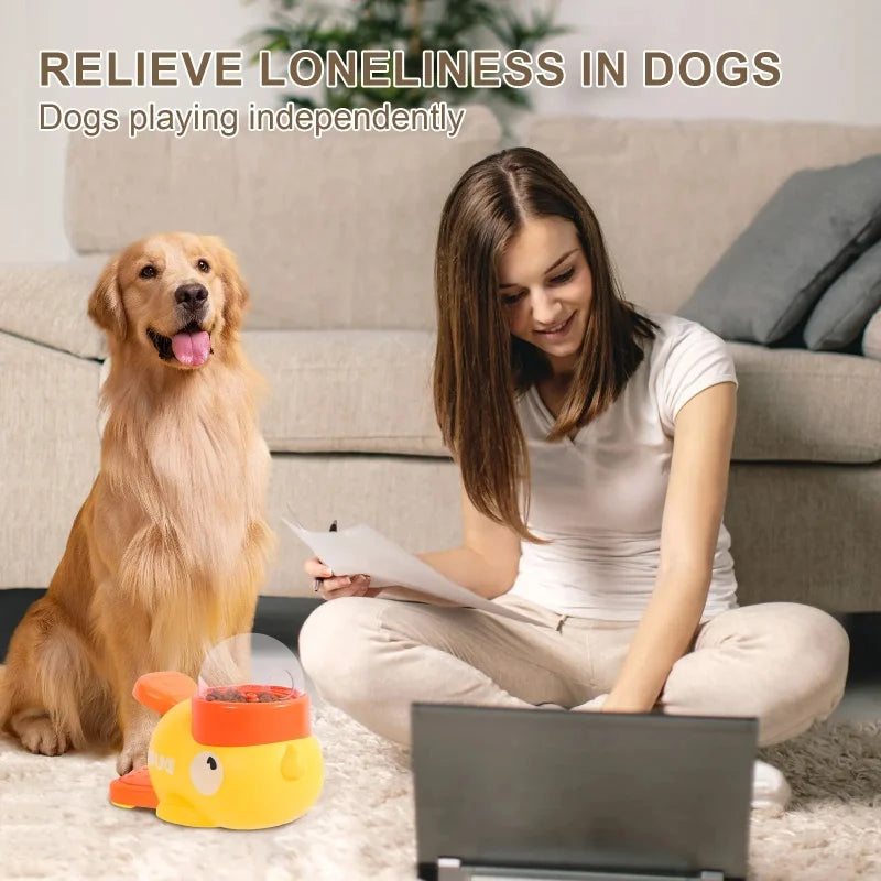 Interactive Dog Treat Dispenser – Yellow Duck