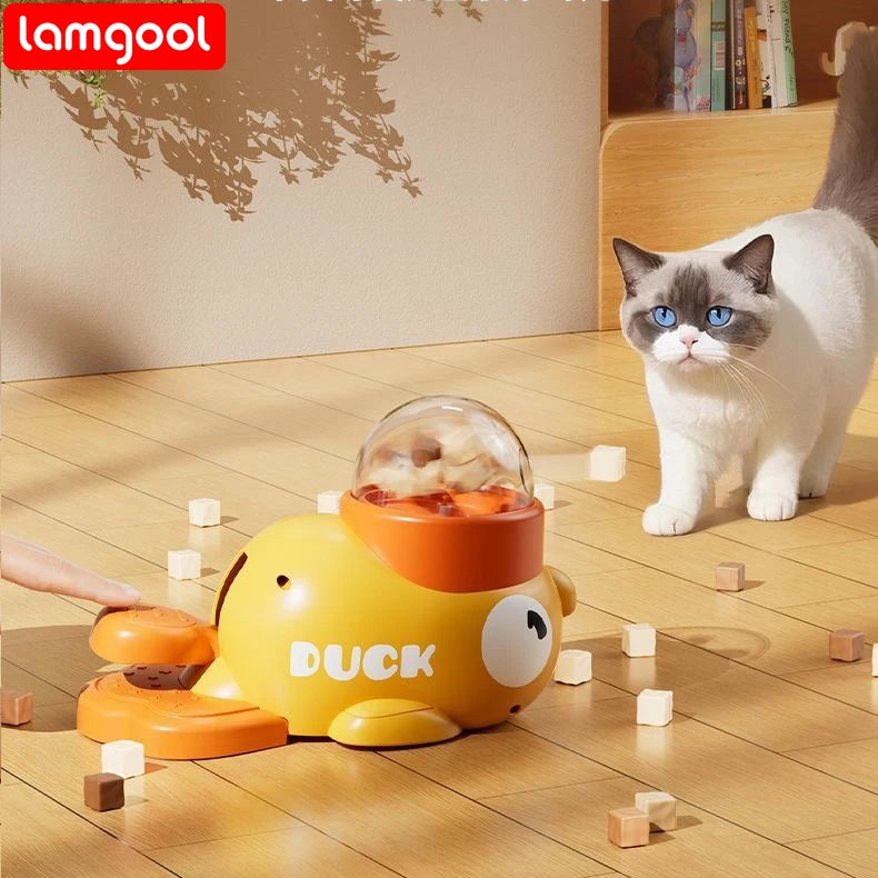 Interactive Dog Treat Dispenser – Yellow Duck