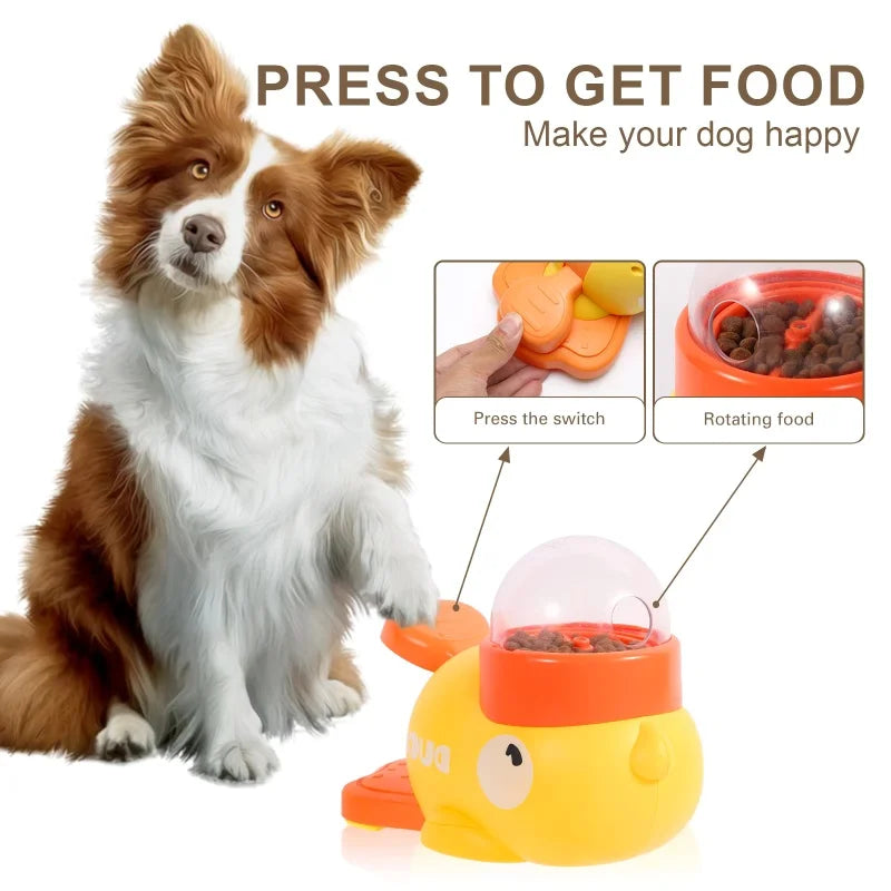Interactive Dog Treat Dispenser – Yellow Duck