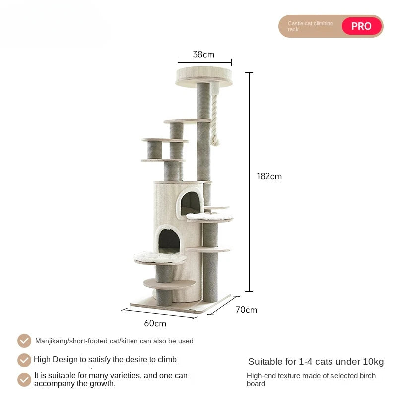 Cat Tower with Hammocks & Climbing Cave