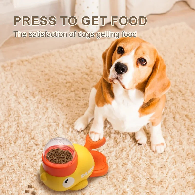 Interactive Dog Treat Dispenser – Yellow Duck